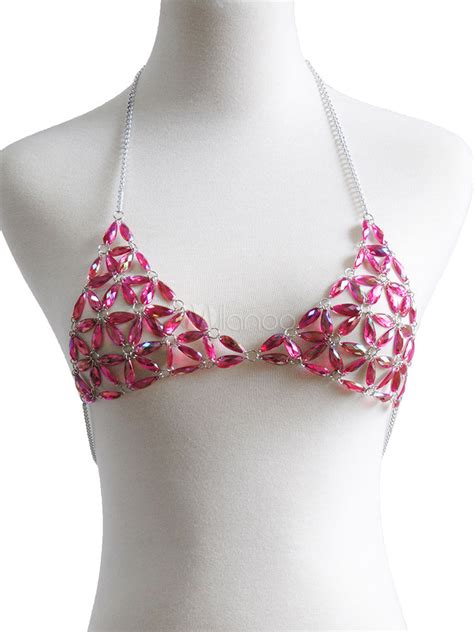 Sexy Bralette Body Kette Bunte Sexy Bikini Schmuck Milanoo