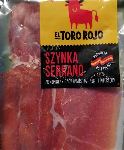 Szynka Serrano El Toro Rojo kalorie kJ i wartości odżywcze Dine4Fit pl