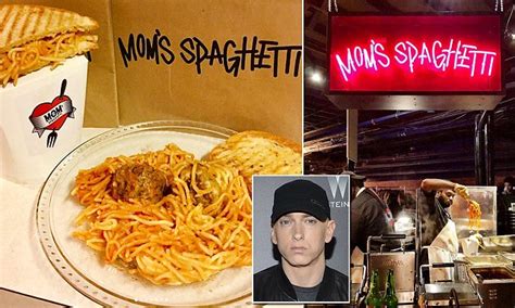 Eminem hosts pop-up with 'mom's spaghetti' on the menu | Daily Mail Online