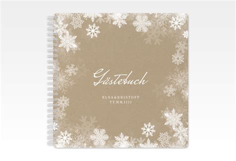 Gästebuch Hochzeit Snowfall Ringbindung