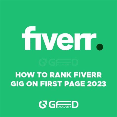 How To Rank Fiverr Gig On First Page By Gfd Academy