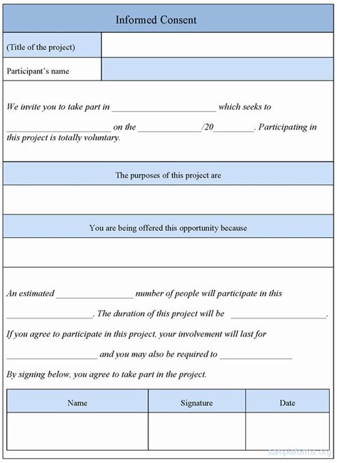 Surgical Consent Form Template Luxury Informed Consent Form Template