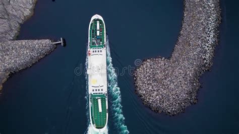 Passenger And Vehicle Ferry In Norwegian Fjord Stock Footage Video Of