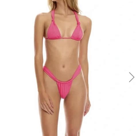 Agua Bendita Bikini Set In Pink Depop