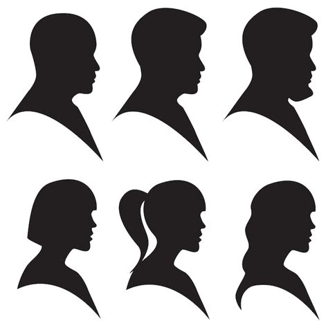 Premium Vector Head Silhouette Of Man And Woman