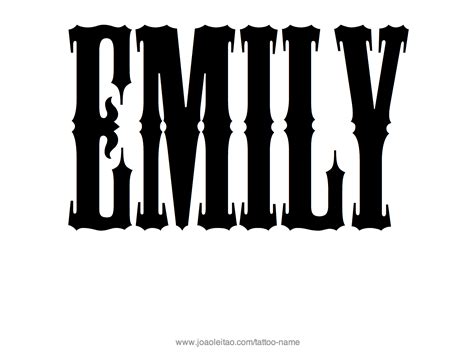 Emily Name Tattoo Designs