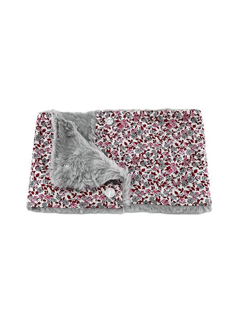 Snood Fleur Gris En Coton Oeko Tex Autour Des P Tits Loups Dinan