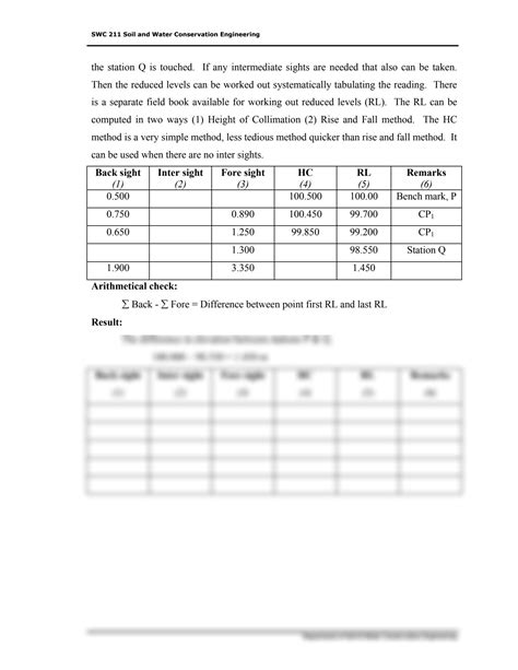 Solution Height Of Collimation And Rise Fall Method Studypool