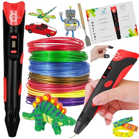 DŁUGOPIS 3D DLA DZIECI 3D PEN DRUKARKA 3D WKŁADY SZABLONY ZESTAW XXL