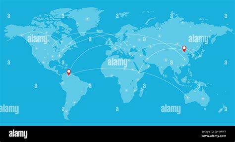 World map and airline, vector illustration Stock Vector Image & Art - Alamy