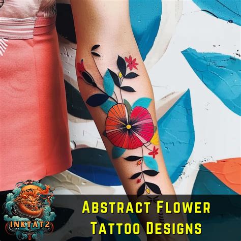 Exploring the Timeless Beauty of Abstract Flower Tattoos: 92 Designs - inktat2.com