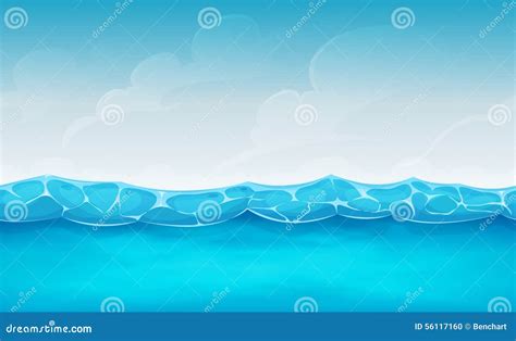 Cartoon Ocean Waves Seamless Background | CartoonDealer.com #296208377