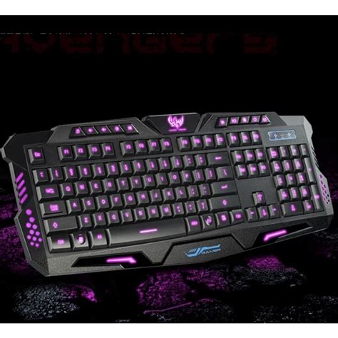 Teclado gamer Exbom ka 658 QWERTY português Brasil cor preto luz 3