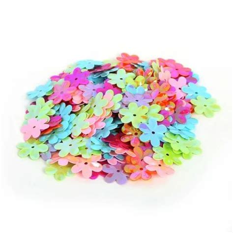 Plastic Multi Color Small Flower Sequins Size 2 3 Cm At Rs 220 Kg In