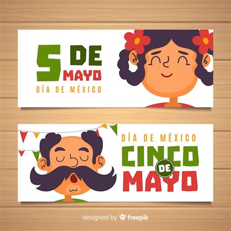 Free Vector Hand Drawn Cinco De Mayo Banners