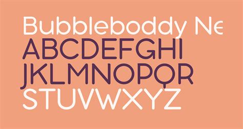 Bubbleboddy Neue Trial Light Free Font What Font Is