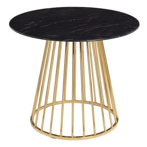 Kinnia Design Mesa Comedor Marmolado Negro Oro X X Cm Dentro