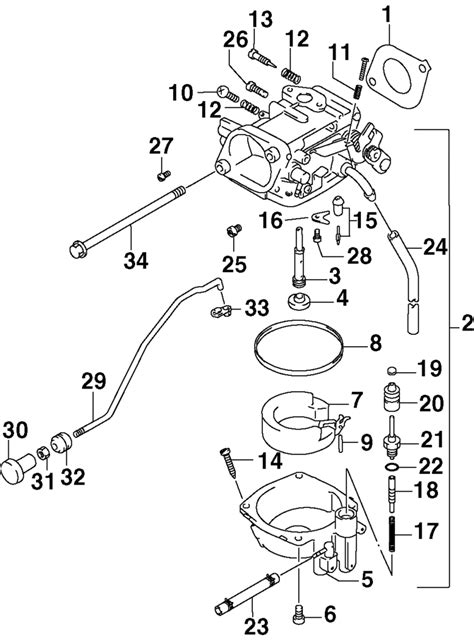 Johnson Carburetor Parts For 2002 9 9hp J10rl4snf Outboard Motor