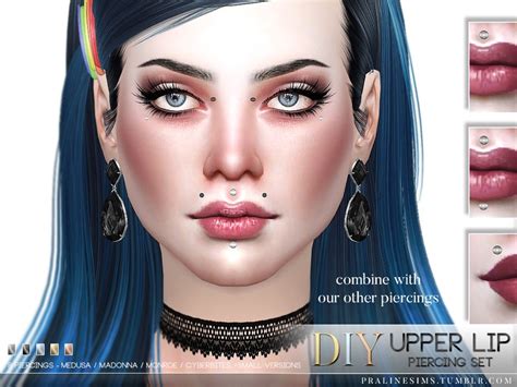 Pralinesims Diy Upper Lip Piercing Set