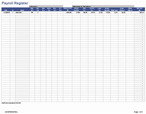 Excel Payroll Template 2019