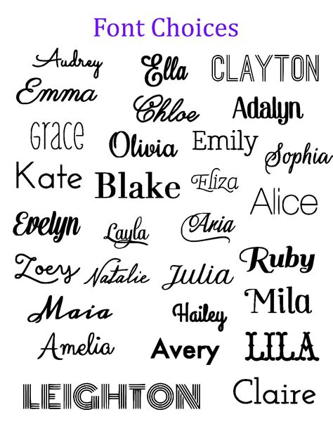 Free Names In Cute Fonts For Art Design Typography Art Ideas