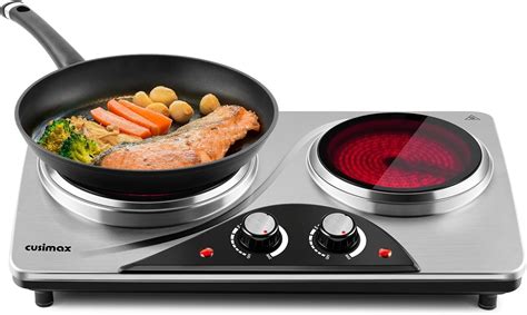 Amazon Hot Plate CUSIMAX Double Burner 1800W Ceramic Electric