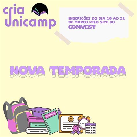 Cria Unicamp Inscri Es Para O Curso De Prepara O Para O Vestibular