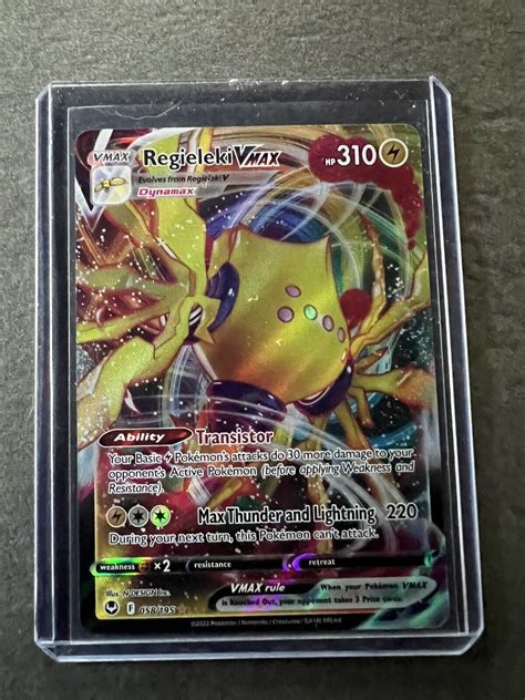 Pokémon TCG Regieleki VMAX Silver Tempest 058 195 Holo Ultra Rare eBay