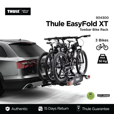 Thule Easyfold Xt 3 Bike Platform Towbar Bike Rack Blackaluminium