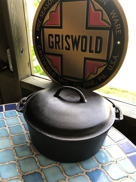 Antique Griswold Erie Dutch Oven P N Slant Logo With Etsy