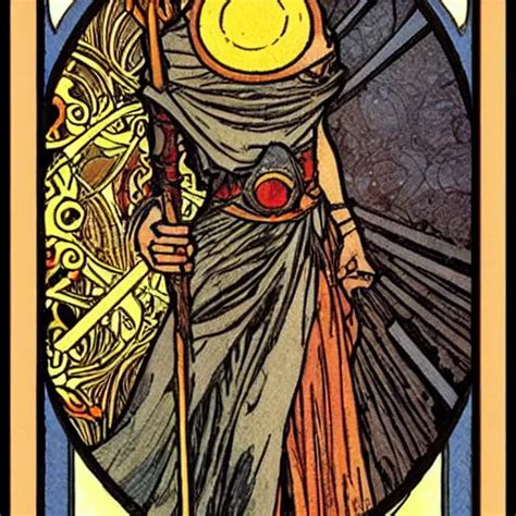 The Knight Tarot Cardart Nouveaumucha Stable Diffusion Openart