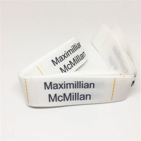 Fabric sew-on name labels (Size M 60x20mm 20 labels/set)