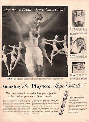 Vintage Lingerie Ad New Playtex Magic Controller Girdle Active