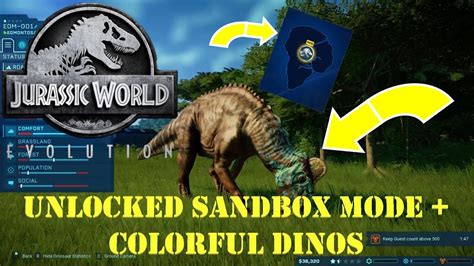 Jurassic World Evolution How To Unlock Sandbox Mode Youtube