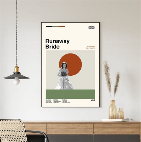 Runaway Bride Poster, Runaway Bride Print, Minimalist Movie, Vintage ...