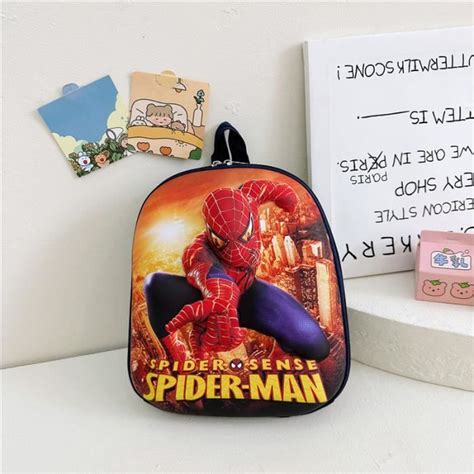 Sac à dos Spiderman Noir rougeâtre Enfant Ecole Maternelle