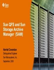 Sun QFS And Sun SAM Advanced Data Management Software For Course Hero