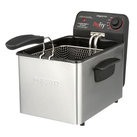 Presto Stainless Steel Pro Fry Deep Fryer 05461 The Home Depot