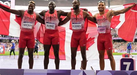 Andre De Grasse Paces Canada To Gold Medal Upset In Mens 4x100 Relay