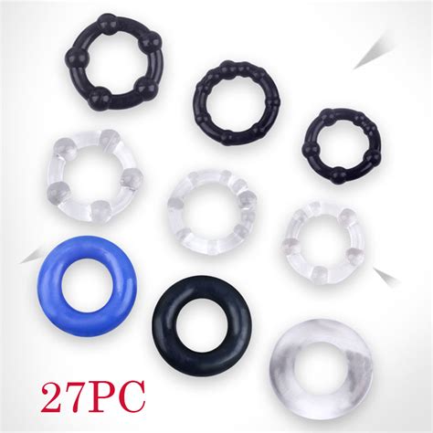 27 Pcs Silicone Cockpenis Ring For Men Enhancer Prolong Sex Aid Tool New Ebay