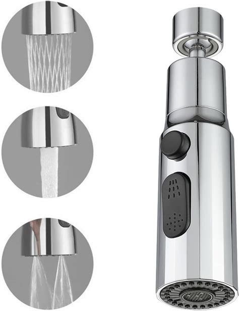 Kitchen Tap Spray Head Attachment With 3 Modes 360° Swivel Spout Tap