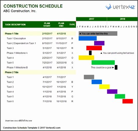 4 Project Timeline Excel Template - SampleTemplatess - SampleTemplatess