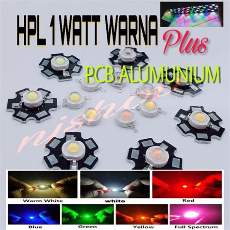 Jual LAMPU LED HPL HIGH POWER LED 1 WATT WARNA AQUASCAPE AQUARIUM DIY