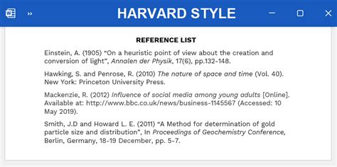 Harvard Referencing Style and Citation Examples