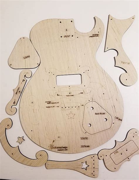 Guitarsbydesign Bigsb Merle Style Guitar Body Template 2019 | Reverb