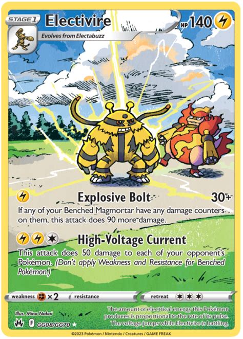 Electivire Crown Zenith Galarian Gallery Gg Pokemon Card