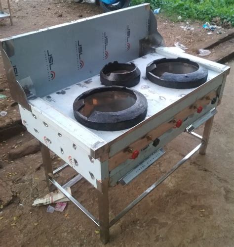 3 LPG JSL Three Burner Chinese Cooking Range For Restaurant At Rs