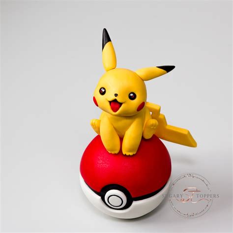 Pikachu on a Ball Cake Topper for Cake Decorating Pokemon Birthday Cake ...