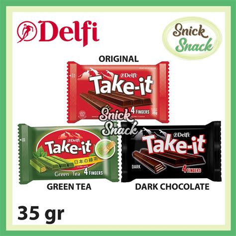 Jual Delfi Take It 4F Coklat 35 Gr Dark Chocolate Green Tea Matcha