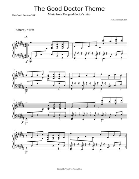 The Good Doctor Theme Sheet music for Piano (Solo) | Musescore.com